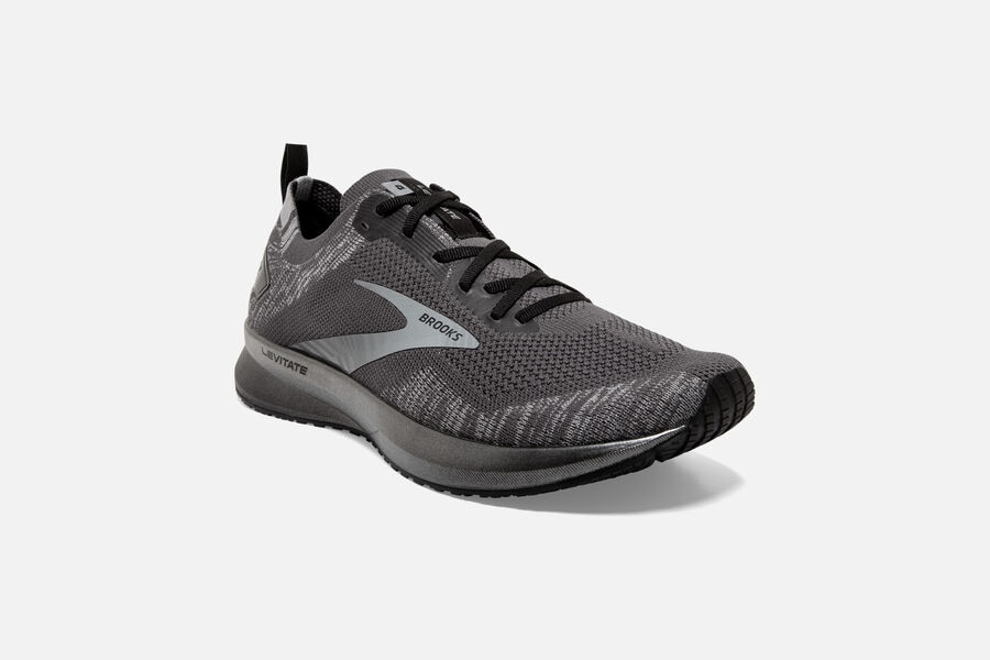 Brooks Israel Levitate 4 Road Running Shoes Mens - Black/Grey - ZSF-352187